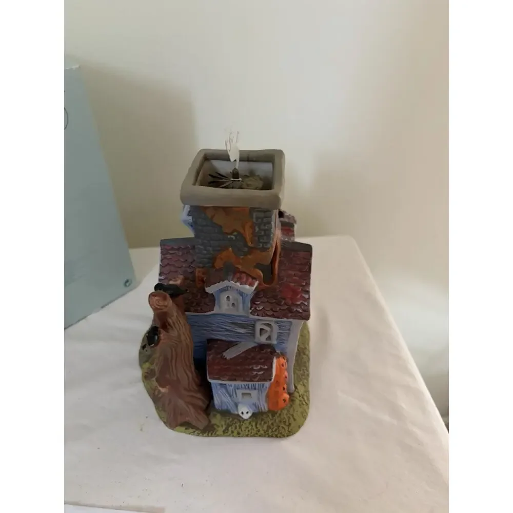 PartyLite Haunted Halloween Tealight Candle House P7862 Retired Boxed Ghost
